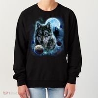 Wolf Shirt Three Wolves Moon Wolf Moon Women's Sweatshirt thumb 0