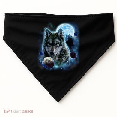 Wolf Shirt Three Wolves Moon Wolf Moon USA-Made Doggie Bandana