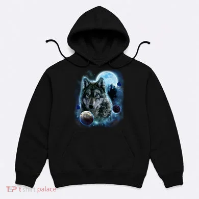 Wolf Shirt Three Wolves Moon Wolf Moon Hoodie