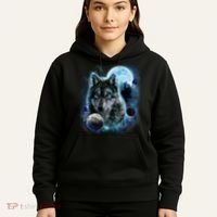 Wolf Shirt Three Wolves Moon Wolf Moon Hoodie thumb 5