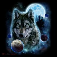 Wolf Shirt Three Wolves Moon Wolf Moon Long Sleeve Shirt thumb 2