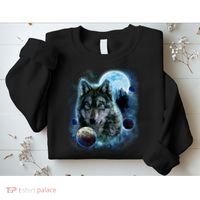 Wolf Shirt Three Wolves Moon Wolf Moon Sweatshirt thumb 2