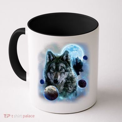 Wolf Shirt Three Wolves Moon Wolf Moon Coffee Mug
