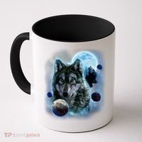 Wolf Shirt Three Wolves Moon Wolf Moon Coffee Mug thumb 0