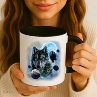 Wolf Shirt Three Wolves Moon Wolf Moon Coffee Mug thumb 3