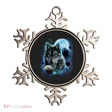 Wolf Shirt Three Wolves Moon Wolf Moon Ornament