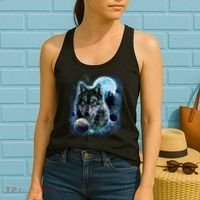 Wolf Shirt Three Wolves Moon Wolf Moon Women's Tank Top thumb 2