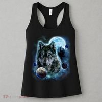 Wolf Shirt Three Wolves Moon Wolf Moon Women's Tank Top thumb 3