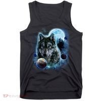 Wolf Shirt Three Wolves Moon Wolf Moon Tank Top thumb 0