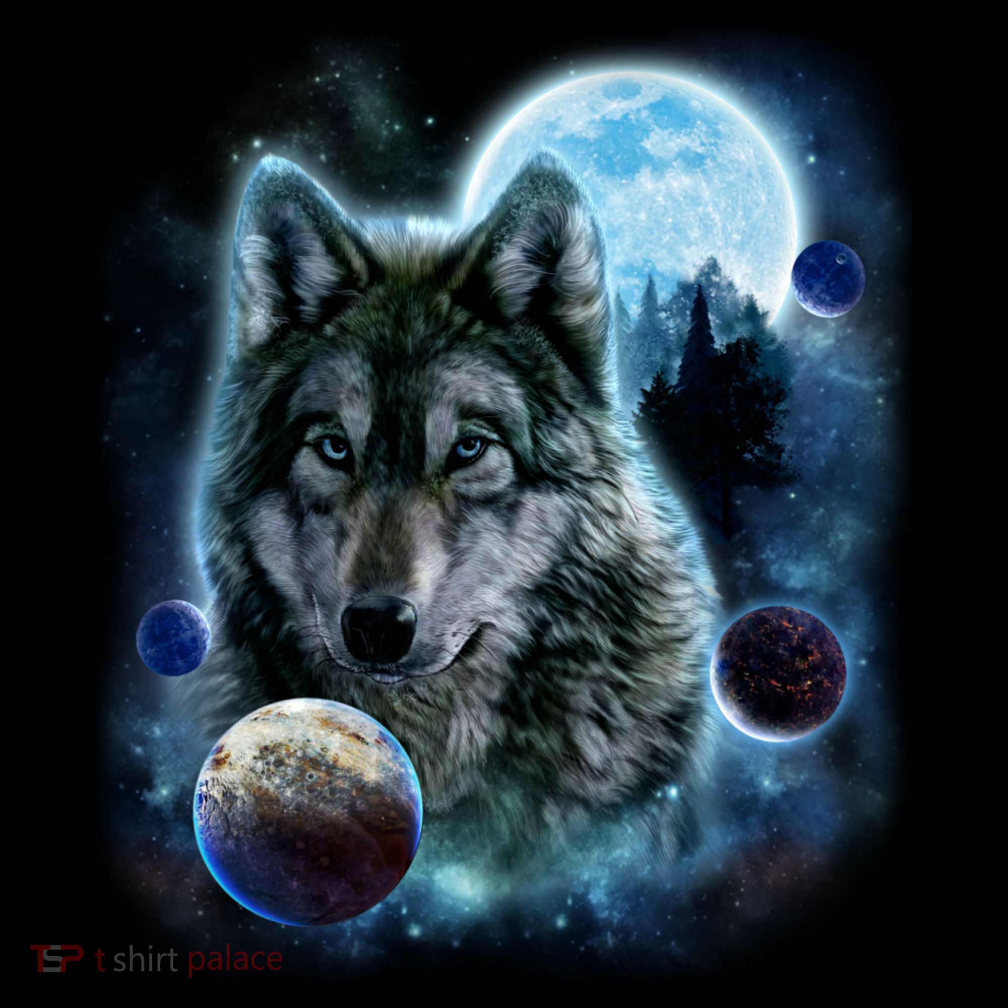 Wolf Shirt Three Wolves Moon Wolf Moon Visor