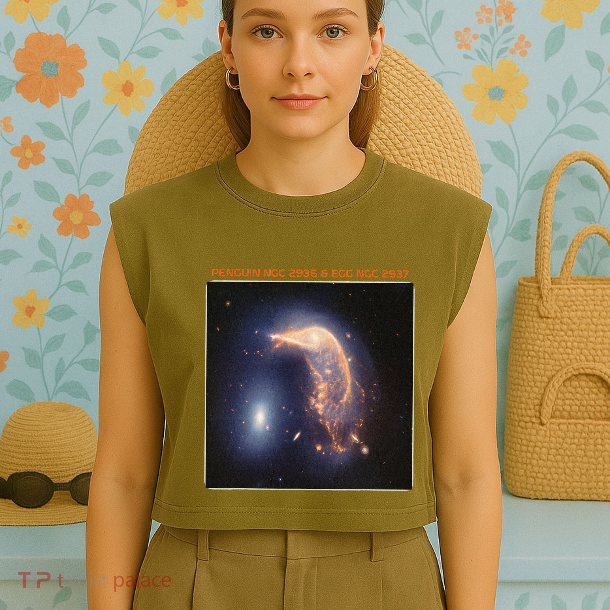 Webb Space Telescope The Penguin And Egg Ngc 2936 2937 Jwst Garment-Dyed Women's Muscle Tee