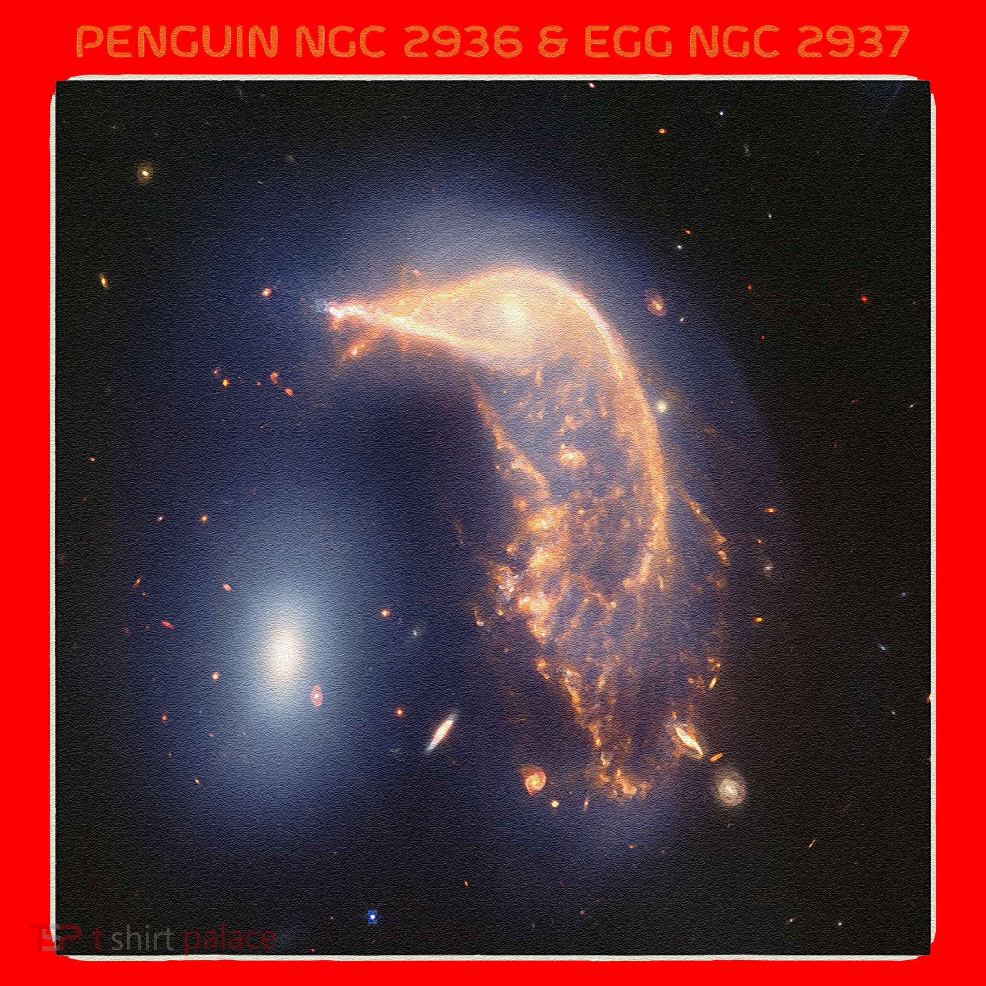 Webb Space Telescope The Penguin And Egg Ngc 2936 2937 Jwst Santa Hat