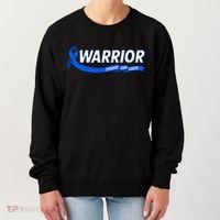 Warrior Stronger Than Cancer Colon Cancer Awareness Great Gift Women's Sweatshirt thumb 0