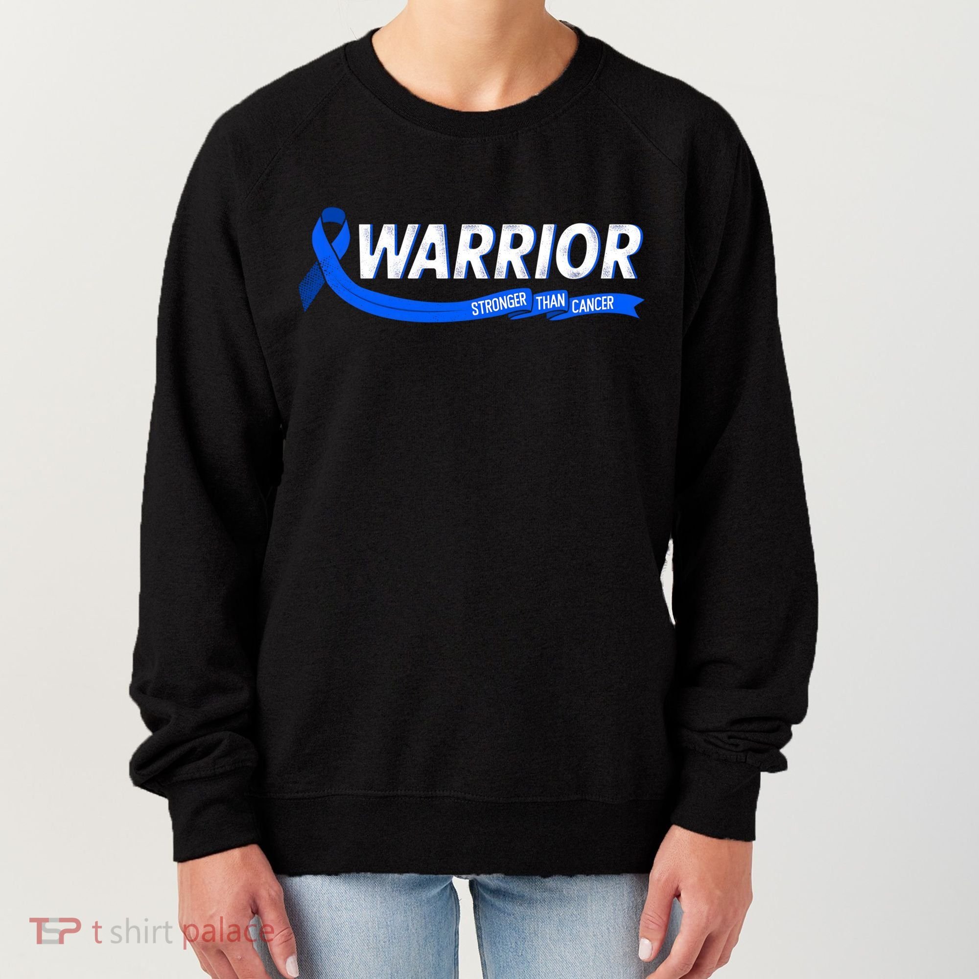 Warrior Stronger Than Cancer Colon Cancer Awareness Great Gift Women's Sweatshirt