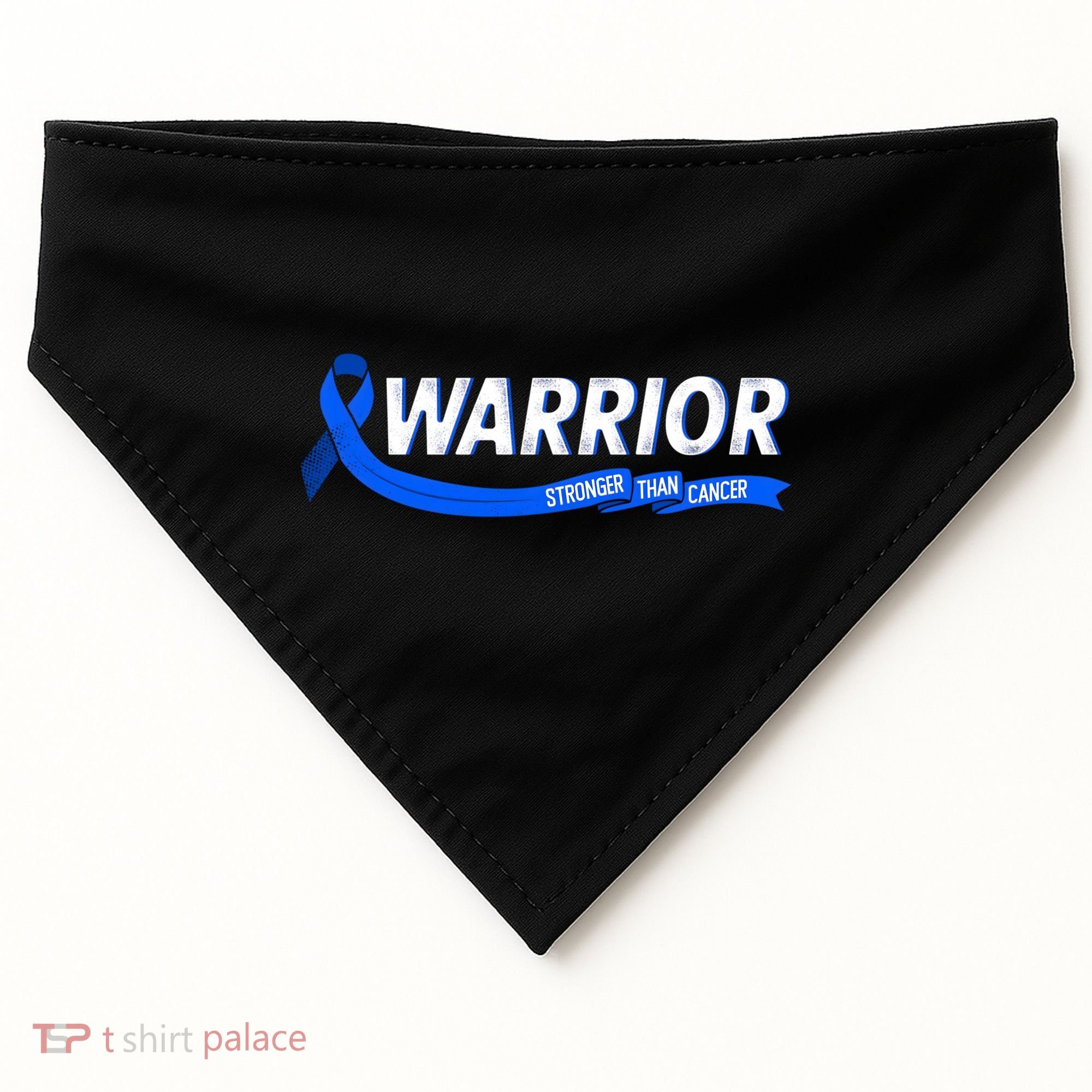 Warrior Stronger Than Cancer Colon Cancer Awareness Great Gift USA-Made Doggie Bandana