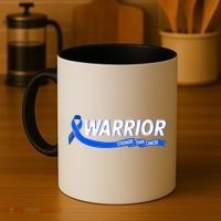 Warrior Stronger Than Cancer Colon Cancer Awareness Great Gift Coffee Mug thumb 4
