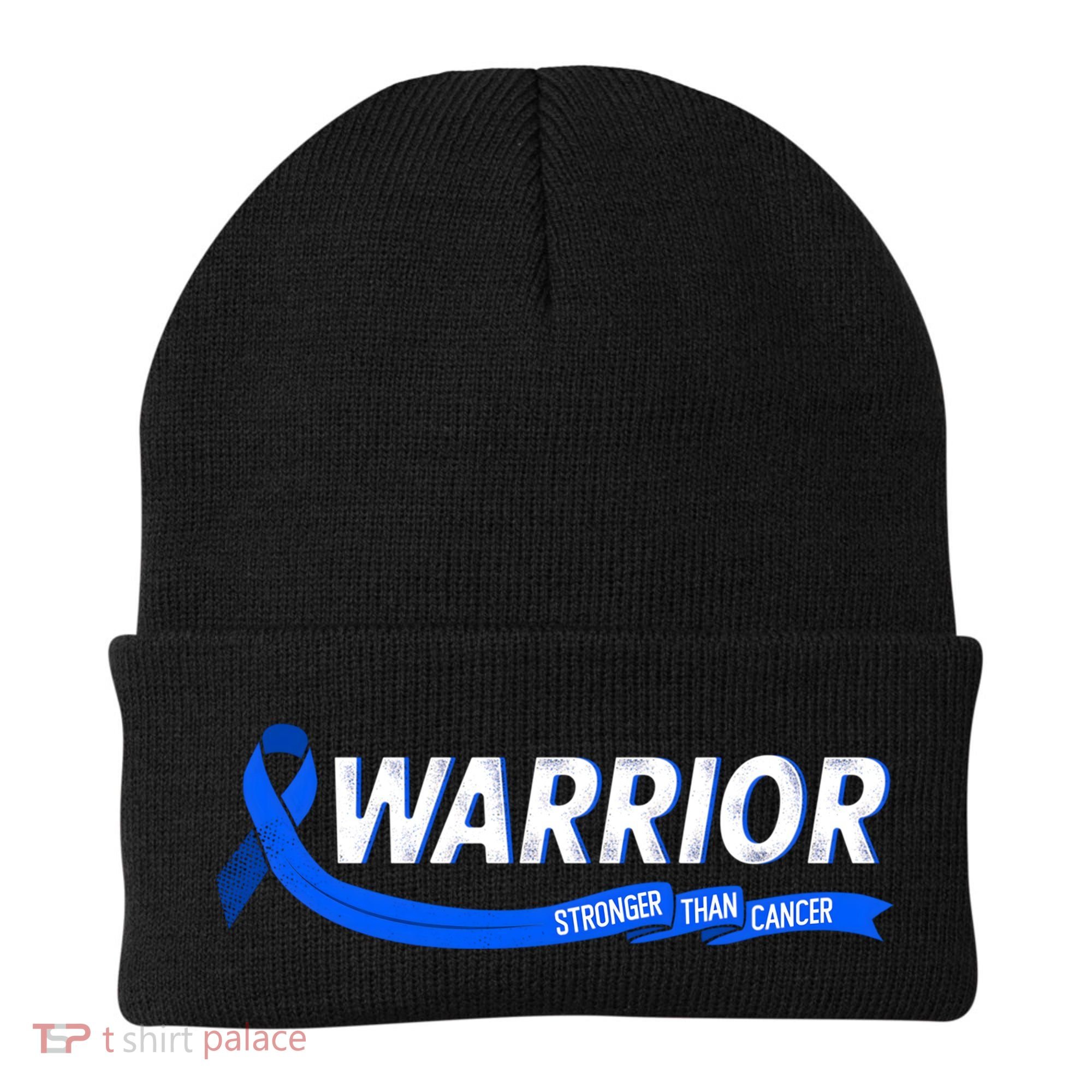 Warrior Stronger Than Cancer Colon Cancer Awareness Great Gift Beanie