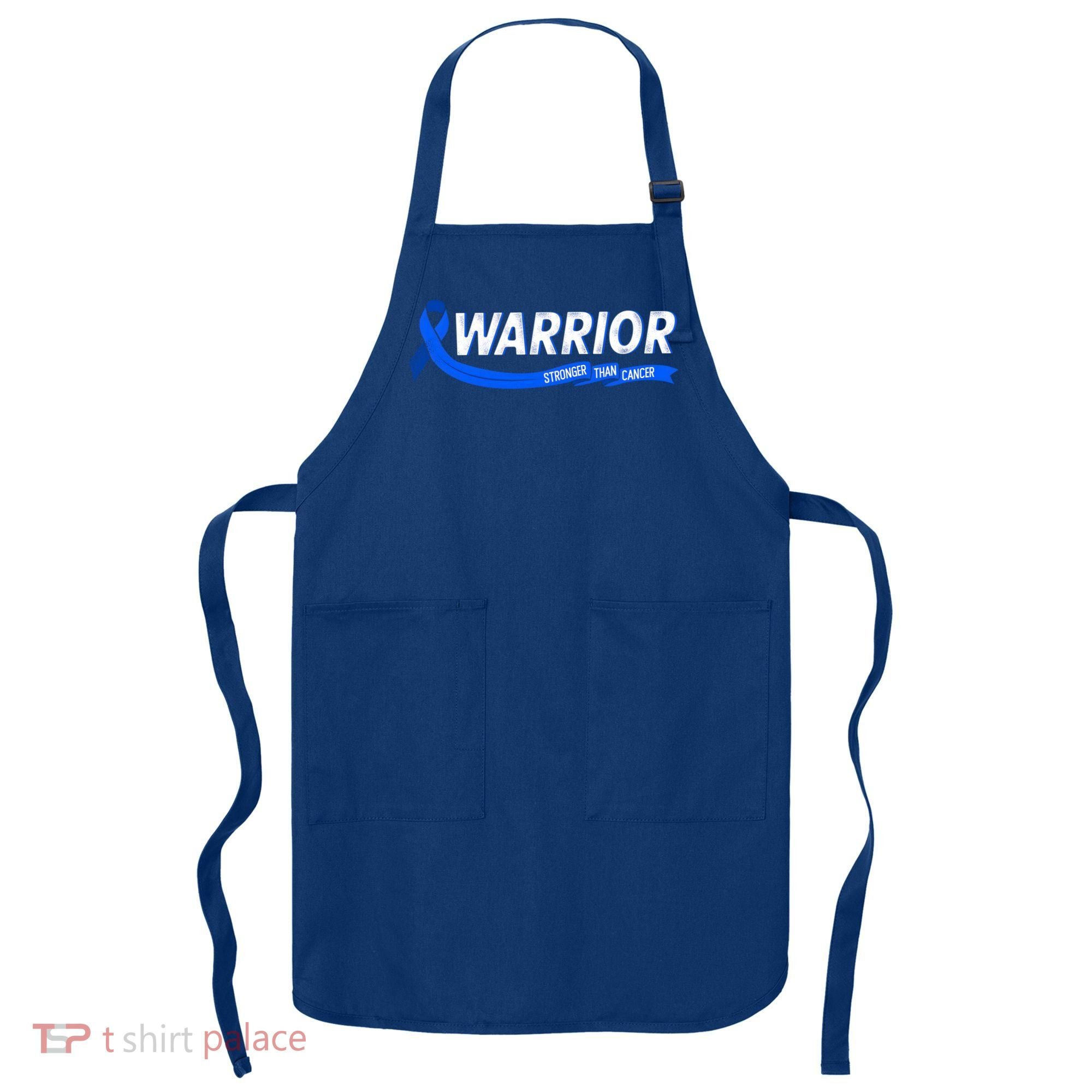 Warrior Stronger Than Cancer Colon Cancer Awareness Great Gift Apron