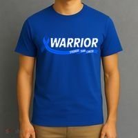 Warrior Stronger Than Cancer Colon Cancer Awareness Great Gift T-Shirt thumb 3