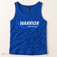Warrior Stronger Than Cancer Colon Cancer Awareness Great Gift Tank Top thumb 2