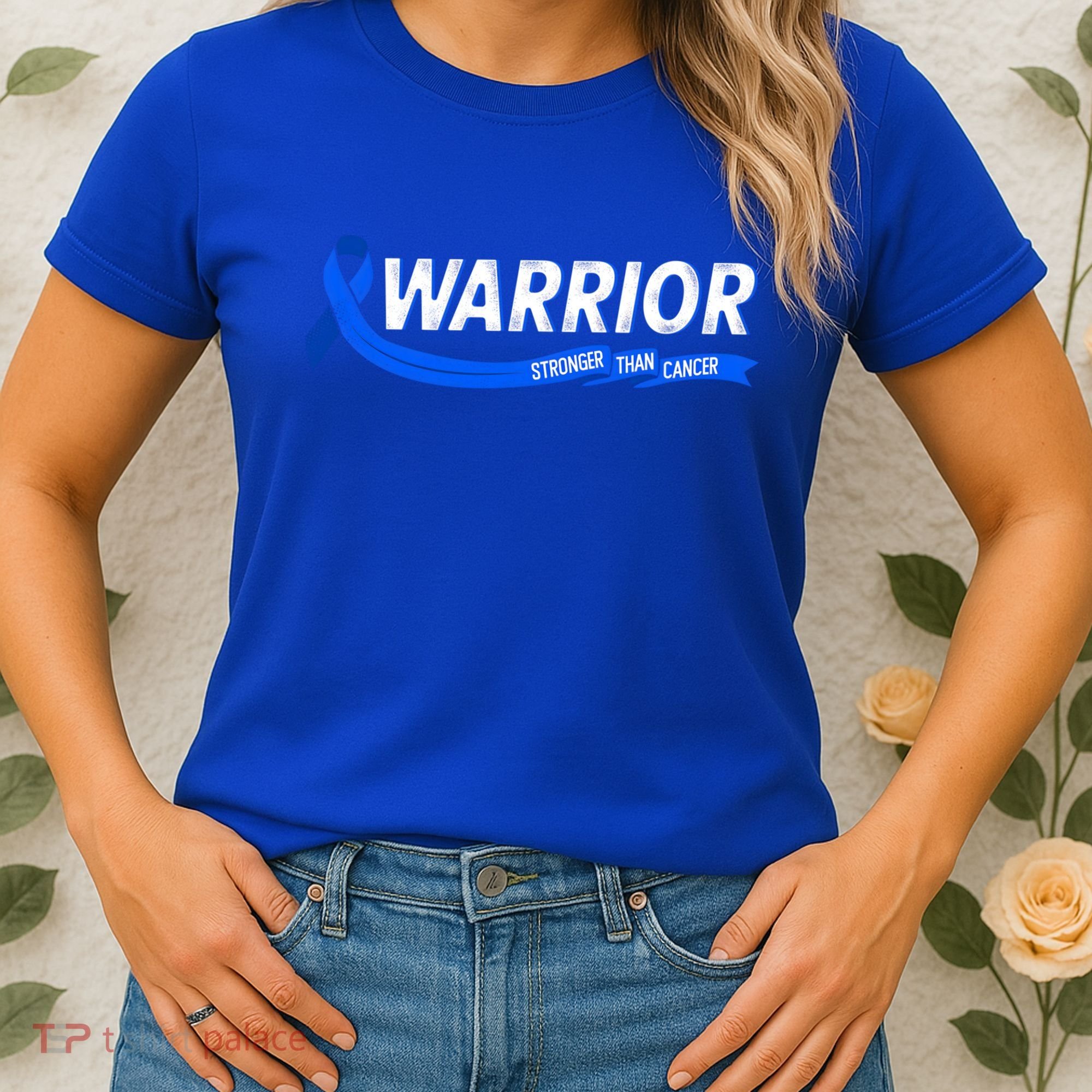 Warrior Stronger Than Cancer Colon Cancer Awareness Great Gift Women's T-Shirt