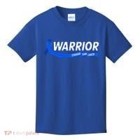 Warrior Stronger Than Cancer Colon Cancer Awareness Great Gift Kids T-Shirt thumb 0