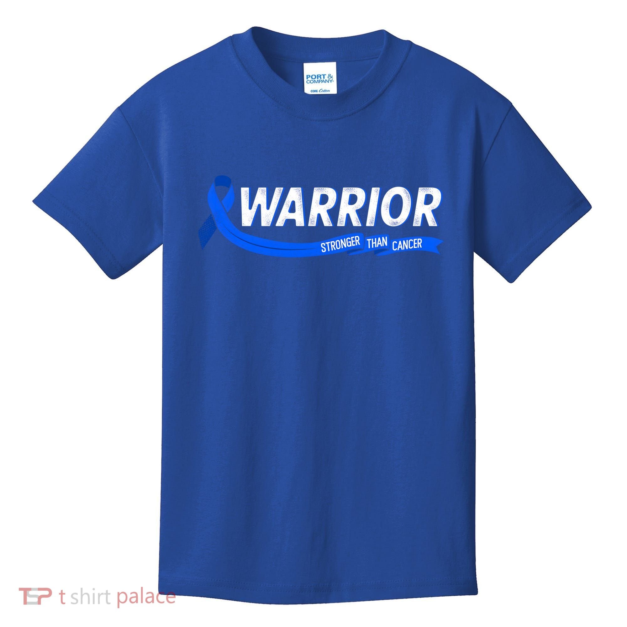 Warrior Stronger Than Cancer Colon Cancer Awareness Great Gift Kids T-Shirt