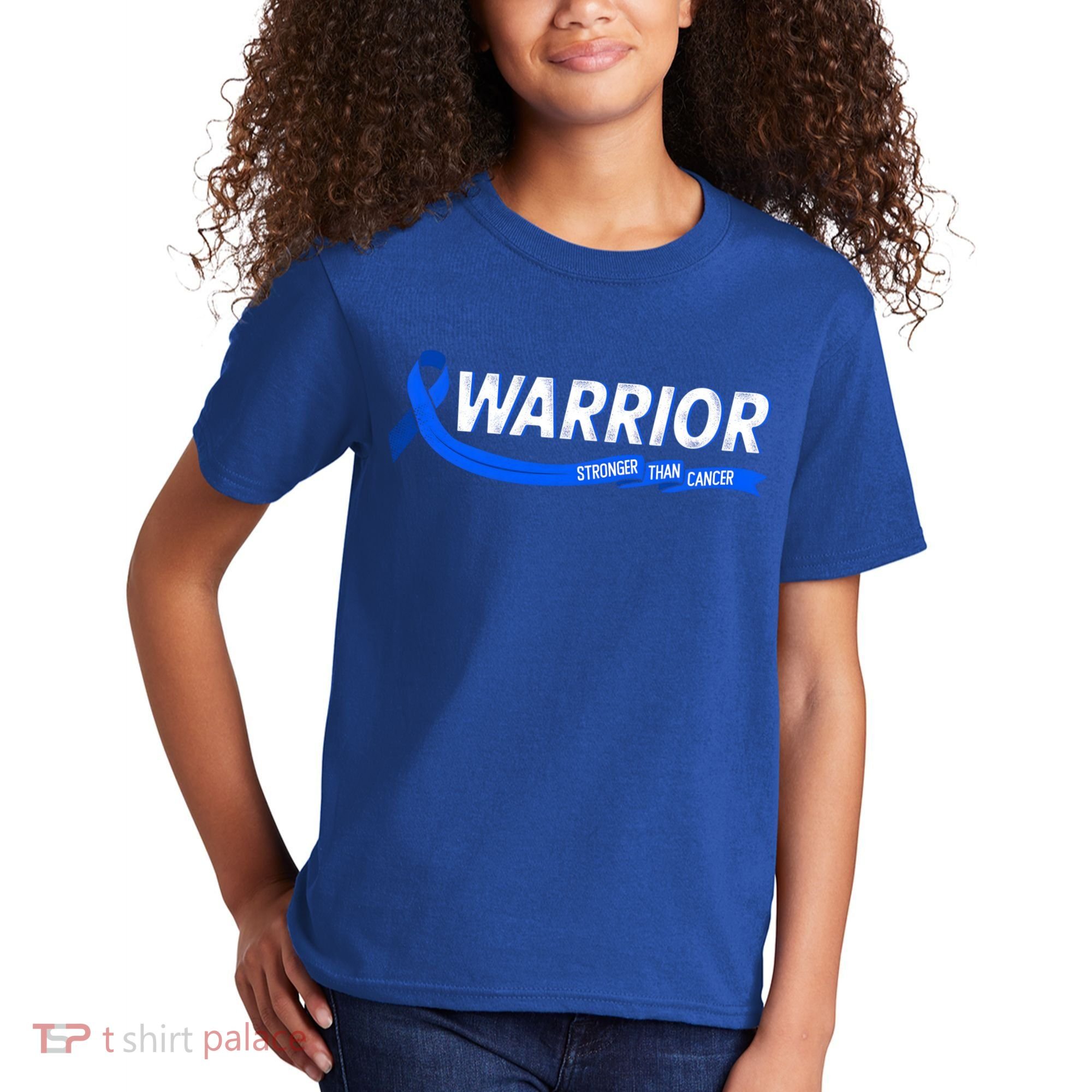 Warrior Stronger Than Cancer Colon Cancer Awareness Great Gift Kids T-Shirt