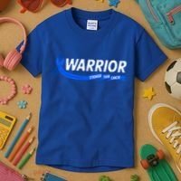 Warrior Stronger Than Cancer Colon Cancer Awareness Great Gift Kids T-Shirt thumb 3