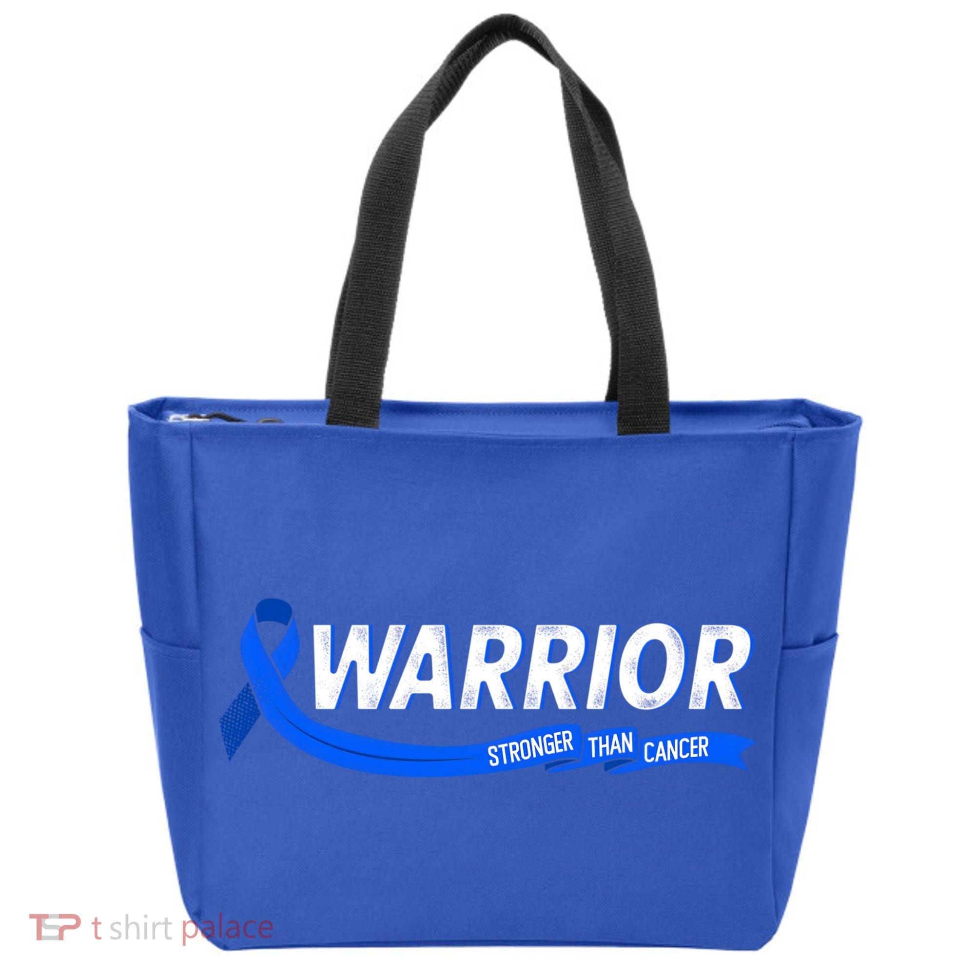 Warrior Stronger Than Cancer Colon Cancer Awareness Great Gift Tote Bag