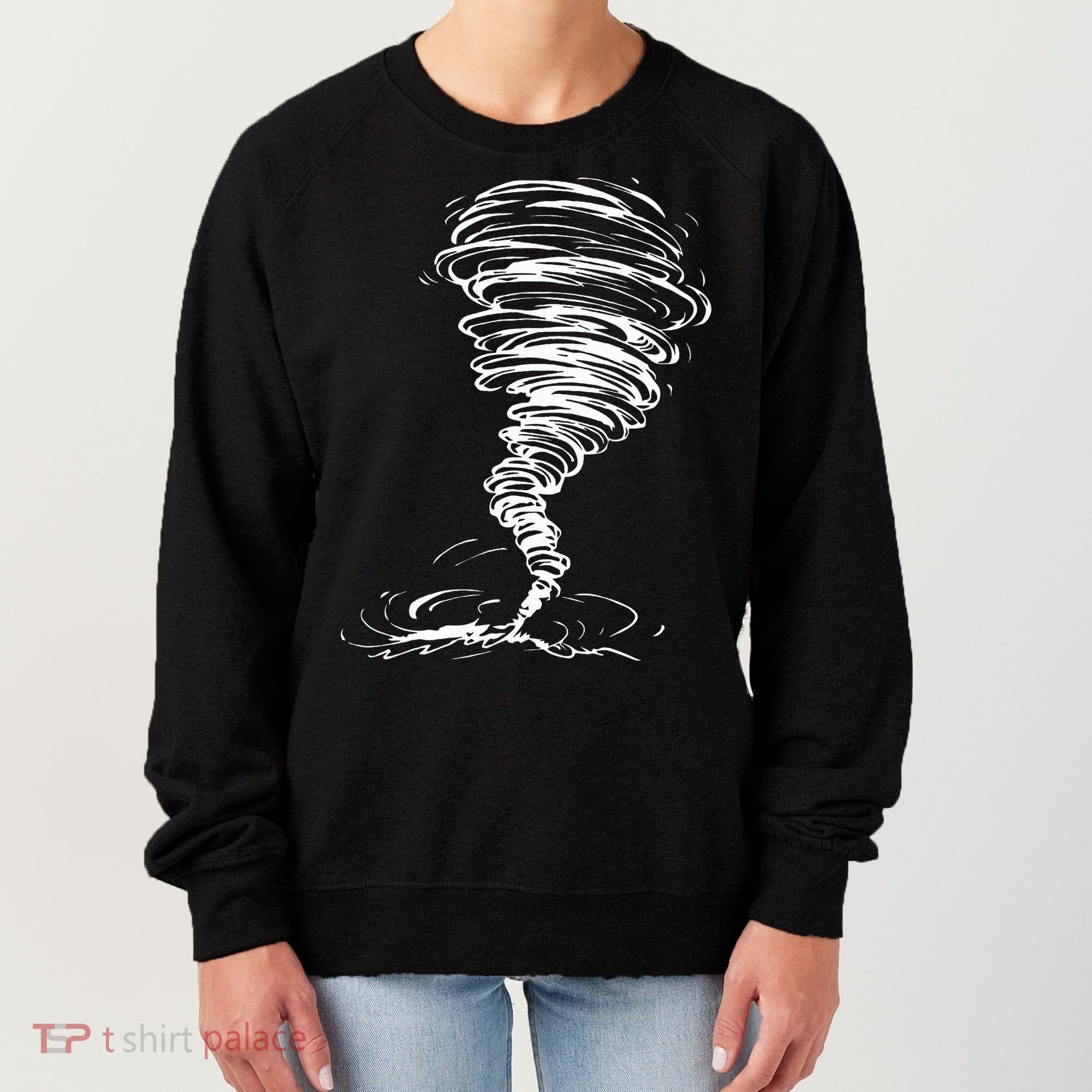 While Storm Tornado Twister Hurricane Weather Scary Costume Women's Sweatshirt
