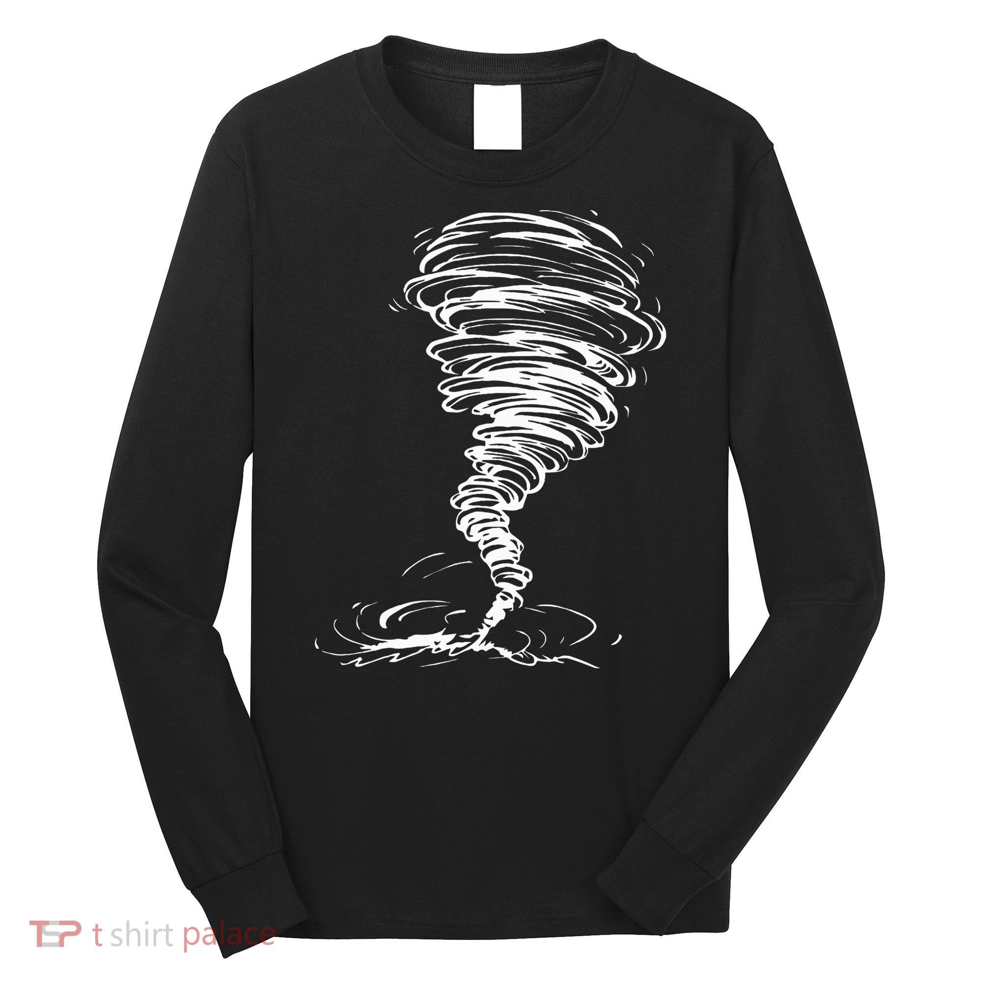 While Storm Tornado Twister Hurricane Weather Scary Costume Long Sleeve Shirt