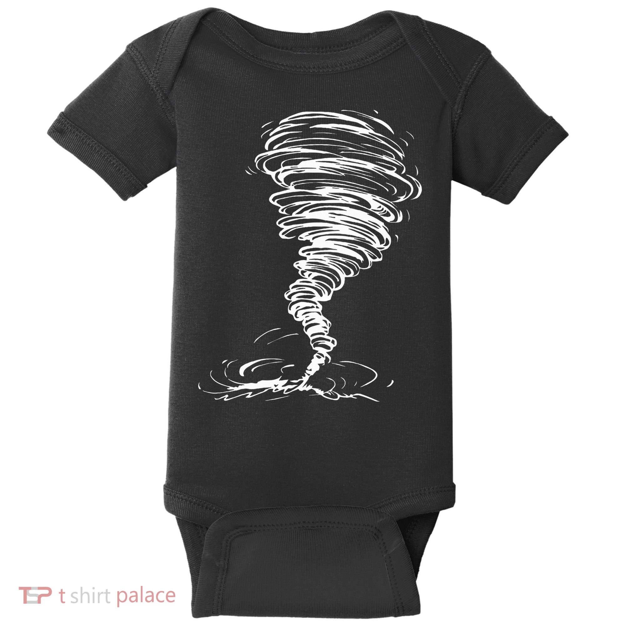 While Storm Tornado Twister Hurricane Weather Scary Costume Baby Bodysuit