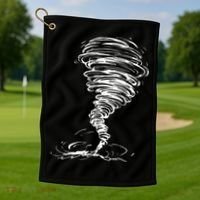 While Storm Tornado Twister Hurricane Weather Scary Costume Golf Towel thumb 1