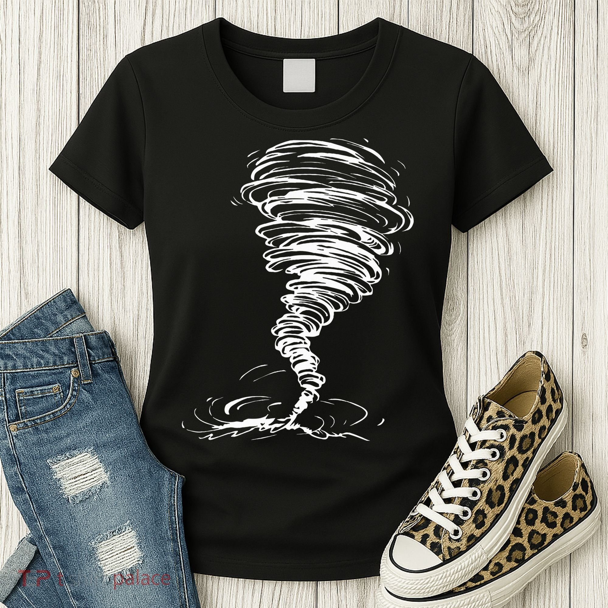 While Storm Tornado Twister Hurricane Weather Scary Costume Women's T-Shirt