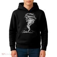 While Storm Tornado Twister Hurricane Weather Scary Costume Kids Hoodie thumb 4