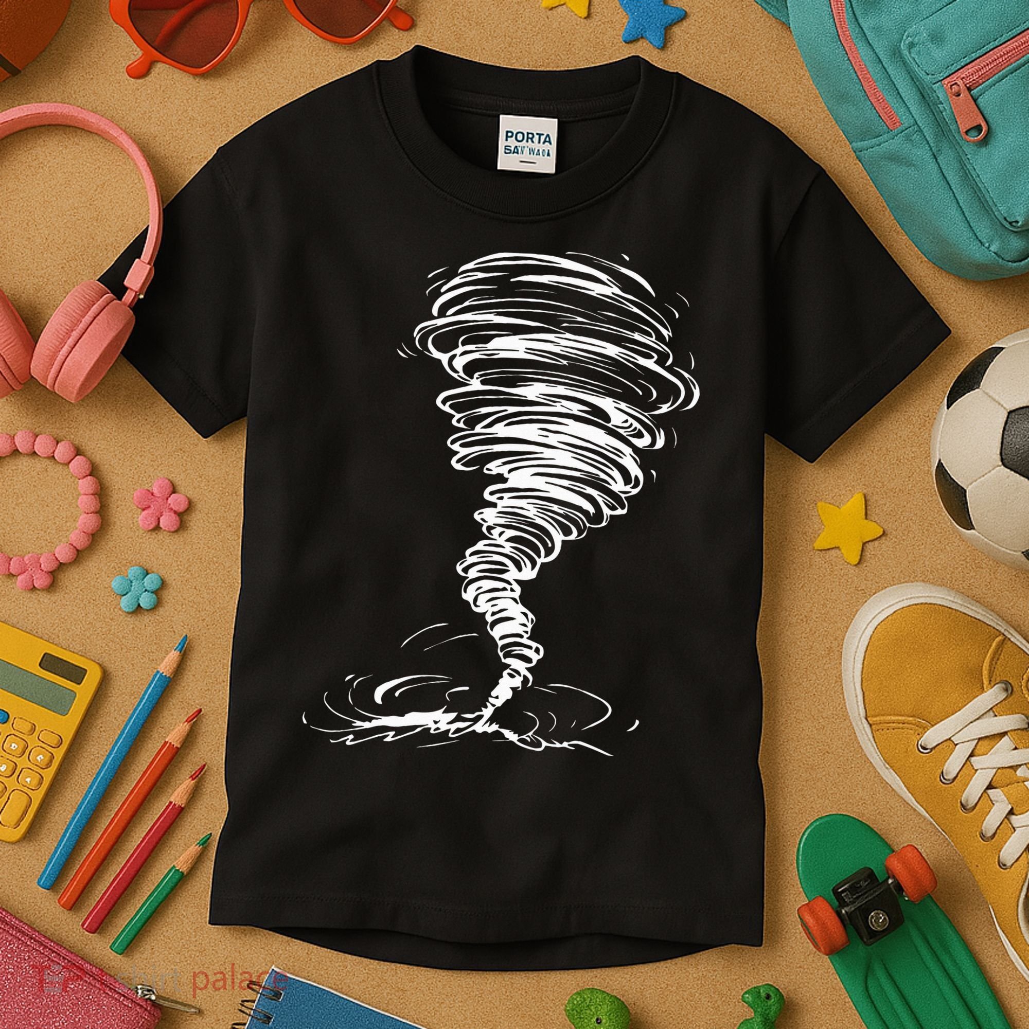 While Storm Tornado Twister Hurricane Weather Scary Costume Kids T-Shirt