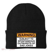 Warning Subject To Spontaneous Outbursts Of Dad Jokes Beanie thumb 0