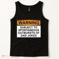 Warning Subject To Spontaneous Outbursts Of Dad Jokes Tank Top thumb 2