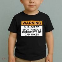 Warning Subject To Spontaneous Outbursts Of Dad Jokes Toddler T-Shirt thumb 2