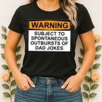 Warning Subject To Spontaneous Outbursts Of Dad Jokes Women's T-Shirt thumb 2