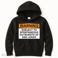 Warning Subject To Spontaneous Outbursts Of Dad Jokes Kids Hoodie thumb 0