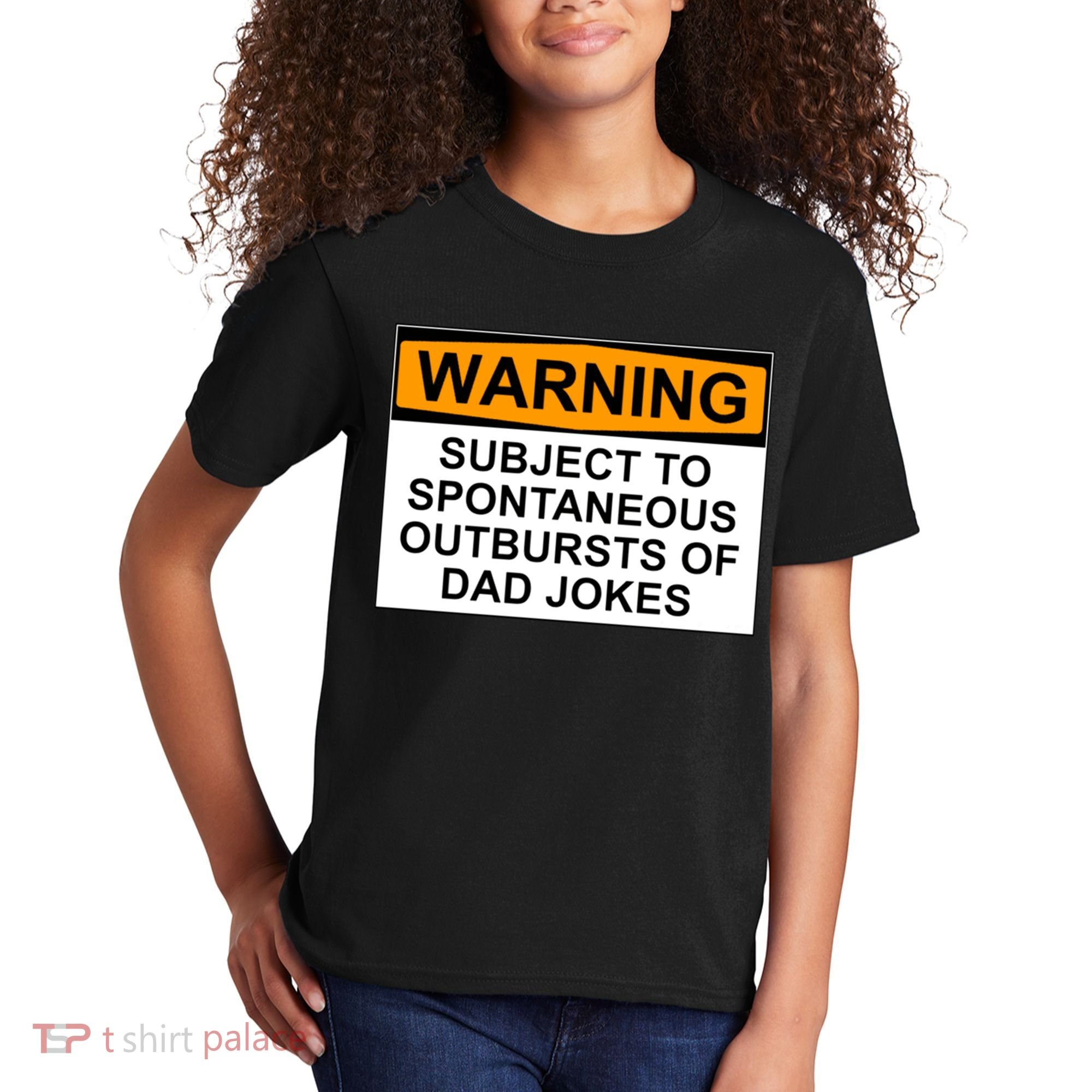 Warning Subject To Spontaneous Outbursts Of Dad Jokes Kids T-Shirt