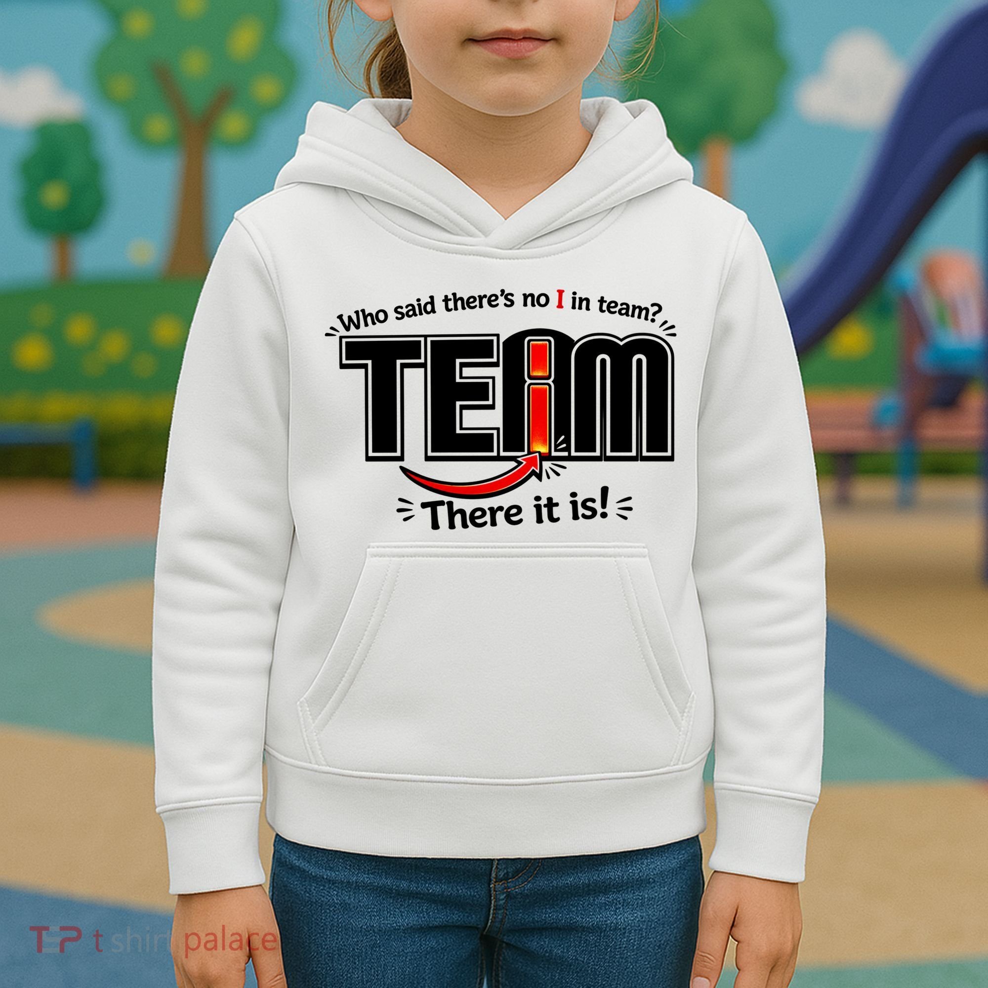Who Said There's No I In Team Kids Hoodie