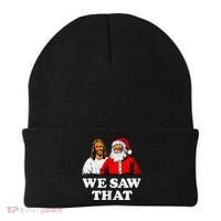 We Saw That Christmas Jesus Santa Claus Christ Beanie thumb 0