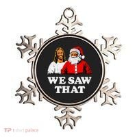 We Saw That Christmas Jesus Santa Claus Christ Ornament thumb 0