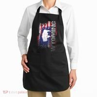 Wyoming State Usa Flag Souvenir Gift Apron thumb 2