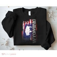 Wyoming State Usa Flag Souvenir Gift Sweatshirt thumb 2