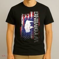 Wyoming State Usa Flag Souvenir Gift T-Shirt thumb 3