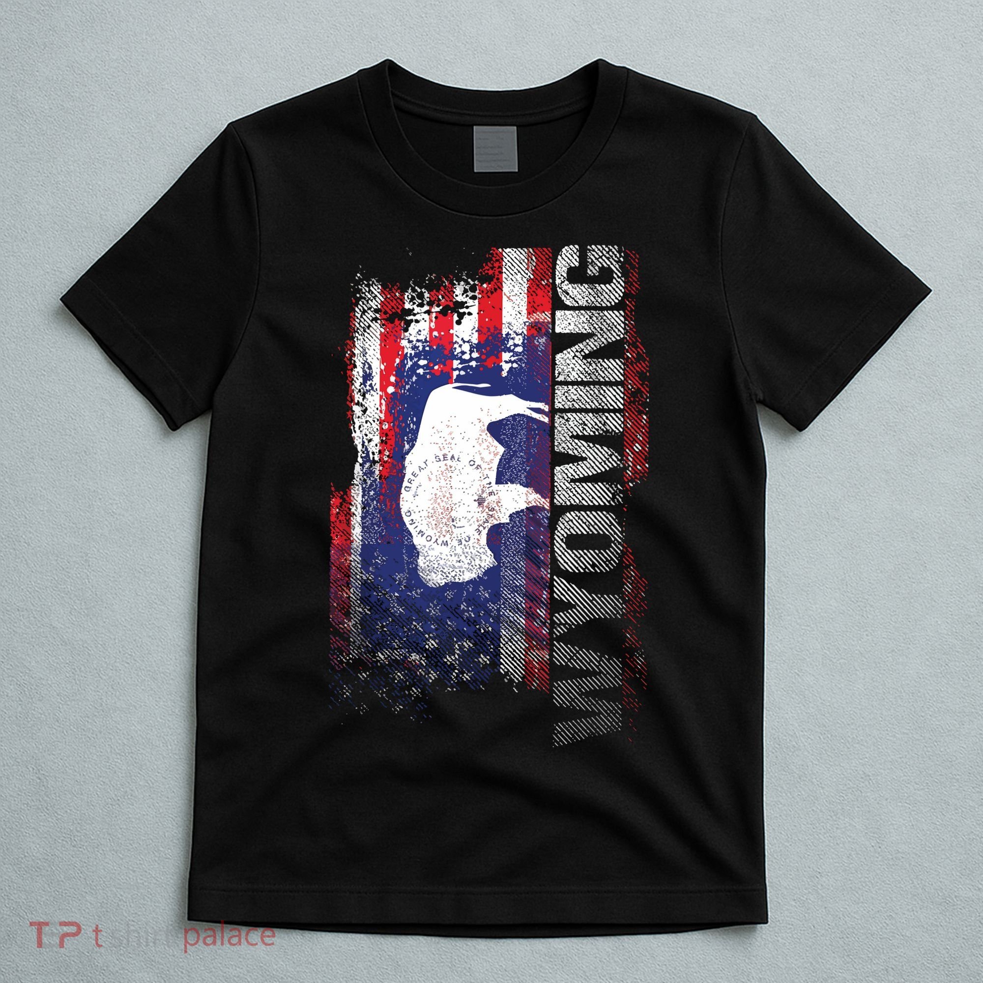 Wyoming State Usa Flag Souvenir Gift T-Shirt